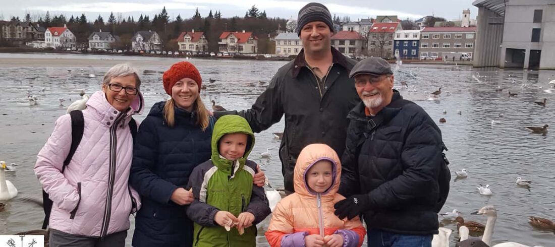 A fun family on a private Reykjavik Walking Tour