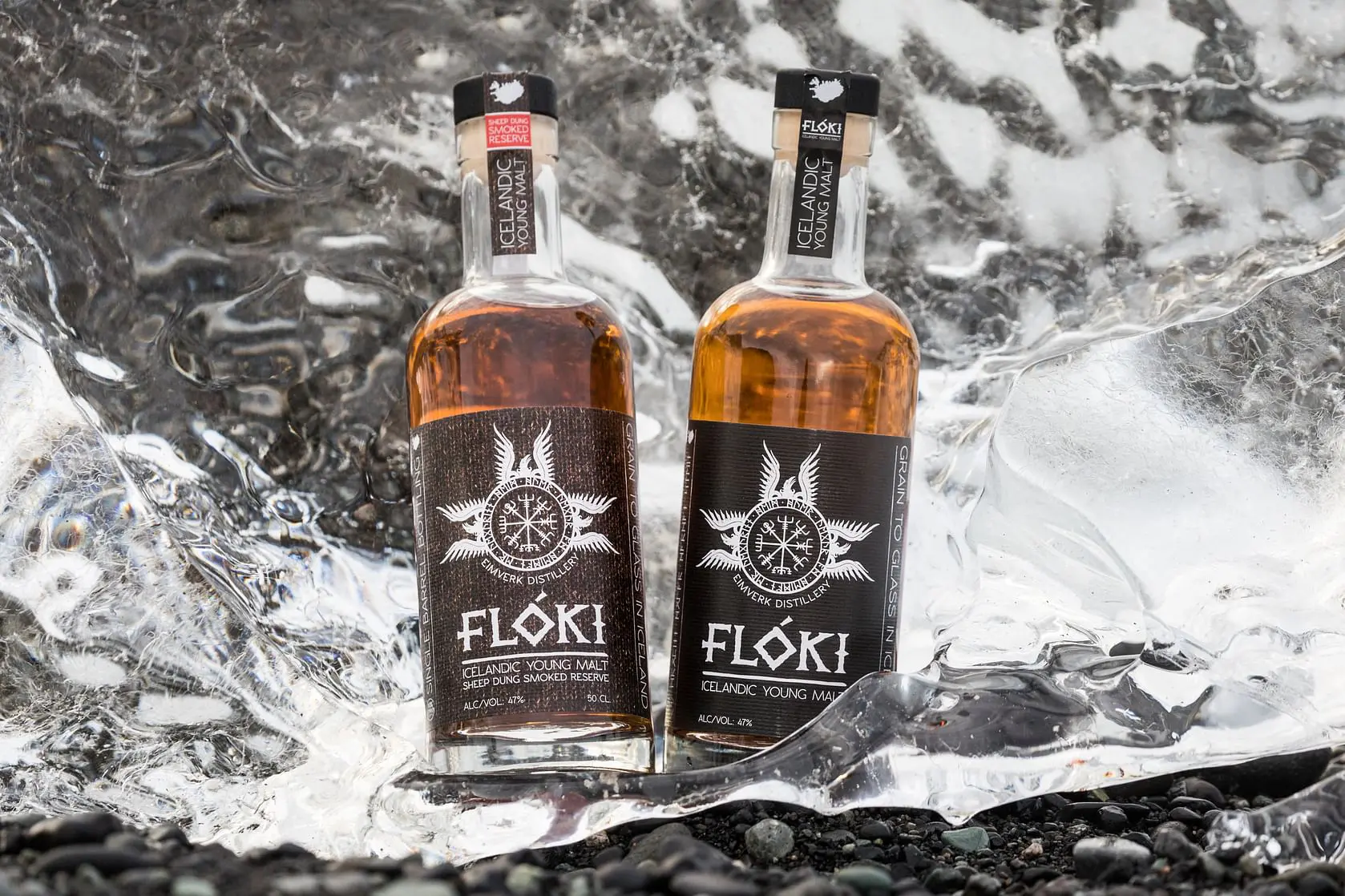 Couple of bottles of Icelandic Flóki Whisky