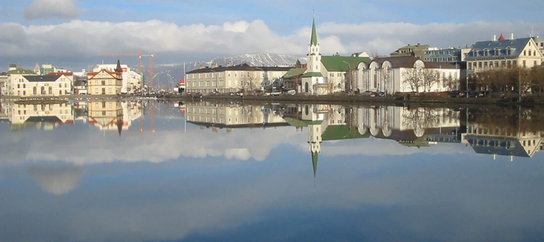 Tjörnin in Reykjavik, looking of Reykjavik Pond