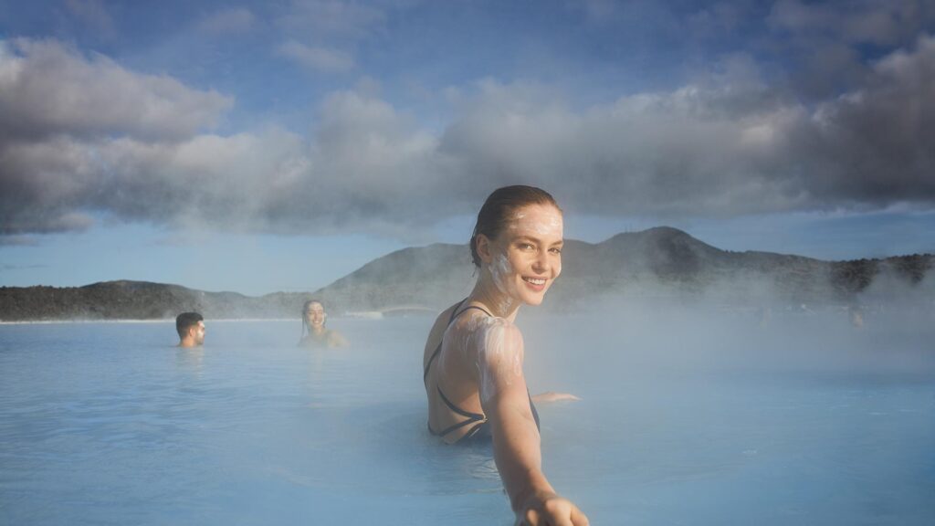 woman in blue lagoon Iceland