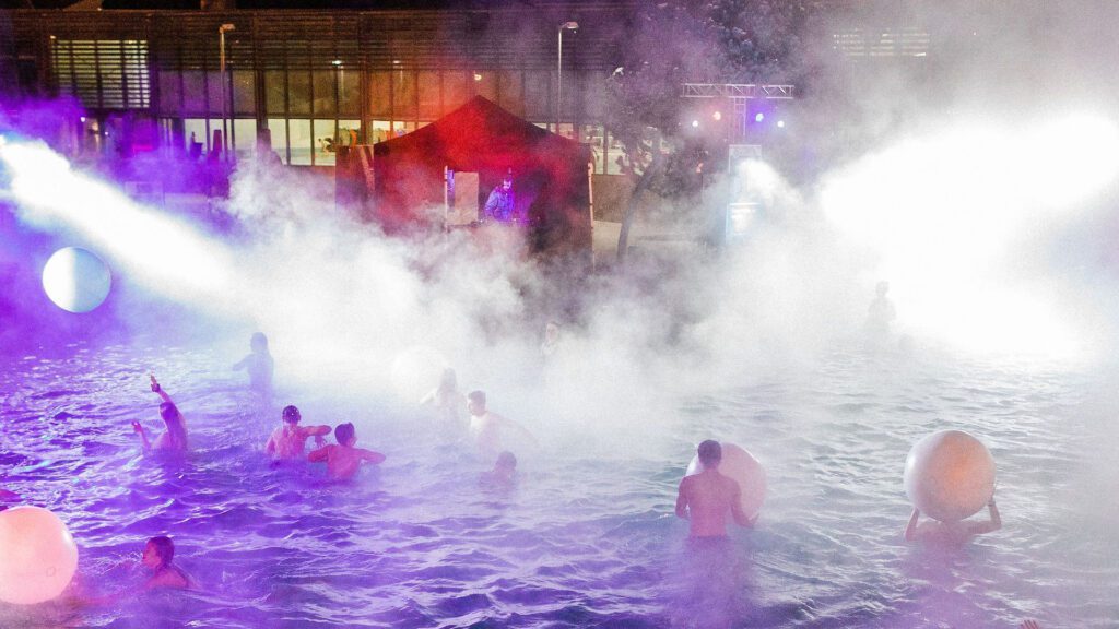 Swimming Pool, Winter Lights Festival, Reykjavík