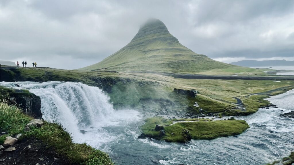 Kirkjufell or Church mountain is the most photographed mountain in Iceland