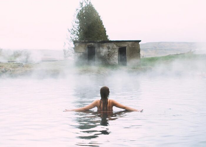 The Secret Lagoon natural hot springs in Iceland, Golden Circle Platinum Tour