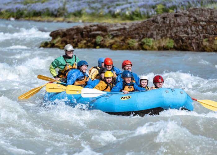 Rafting on the glacial river in the Golden Circle area in Iceland