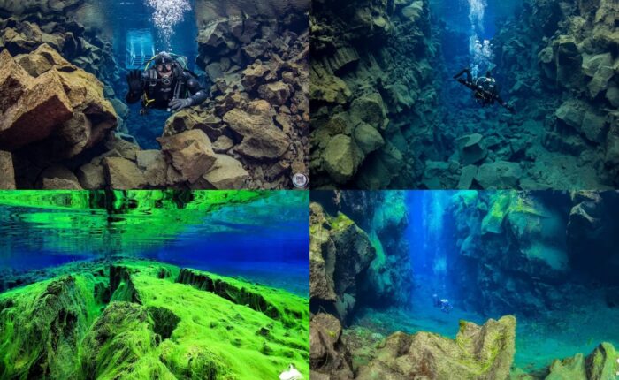 Diving in Silfra fissure is one of the best activity to do in the Golden Circle in Iceland