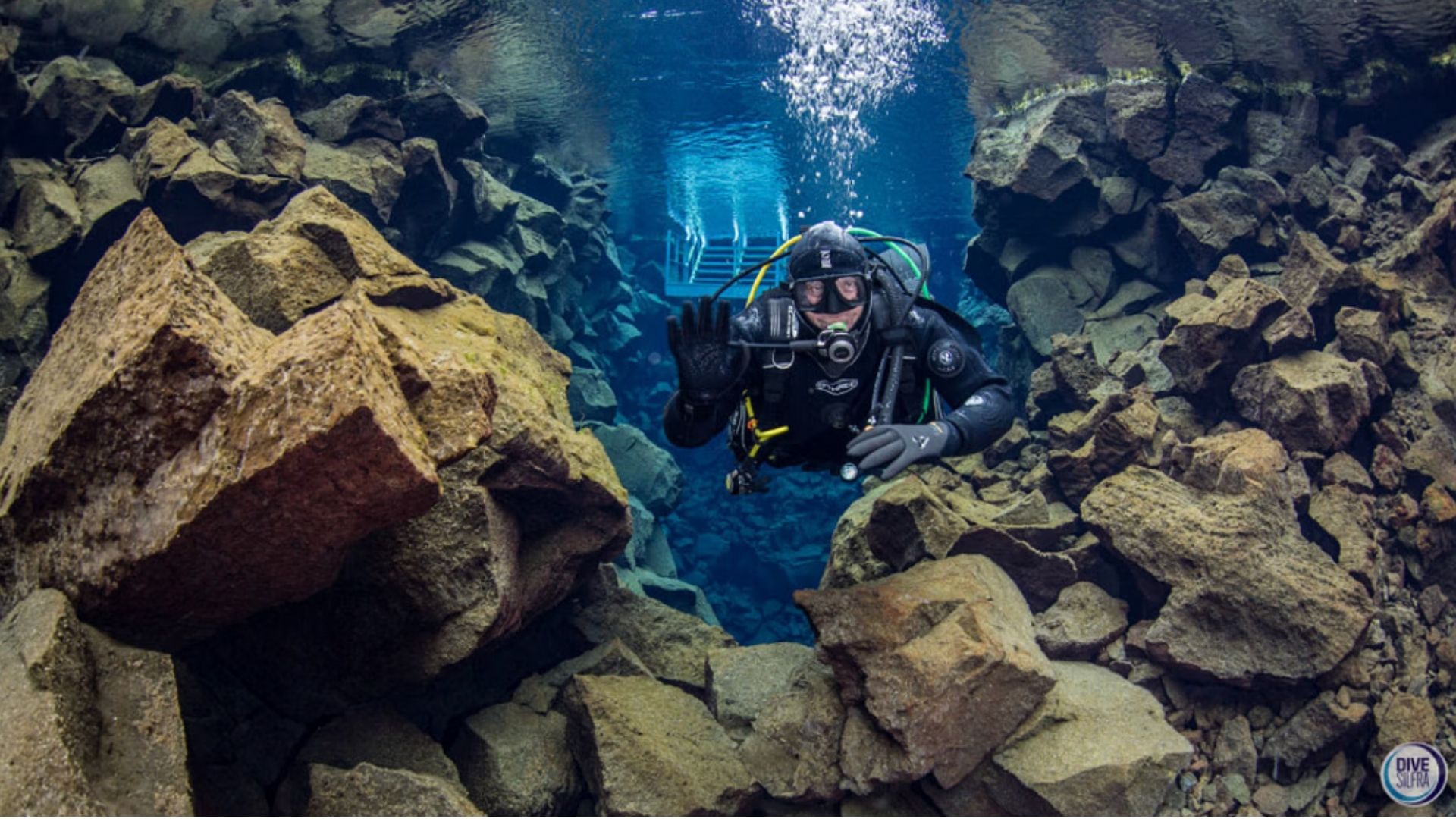 Diving in Silfra is a great activity to do in the Thingvellir National Park in the Golden Circle in Iceland