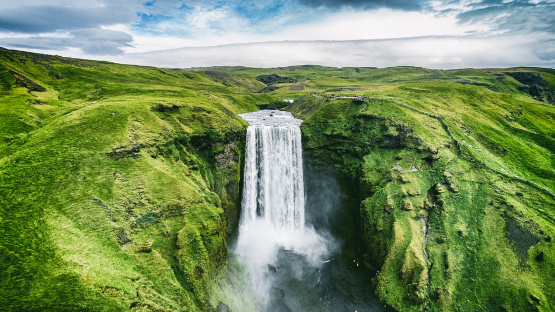 Skógafoss is one of the biggest waterfalls in Iceland