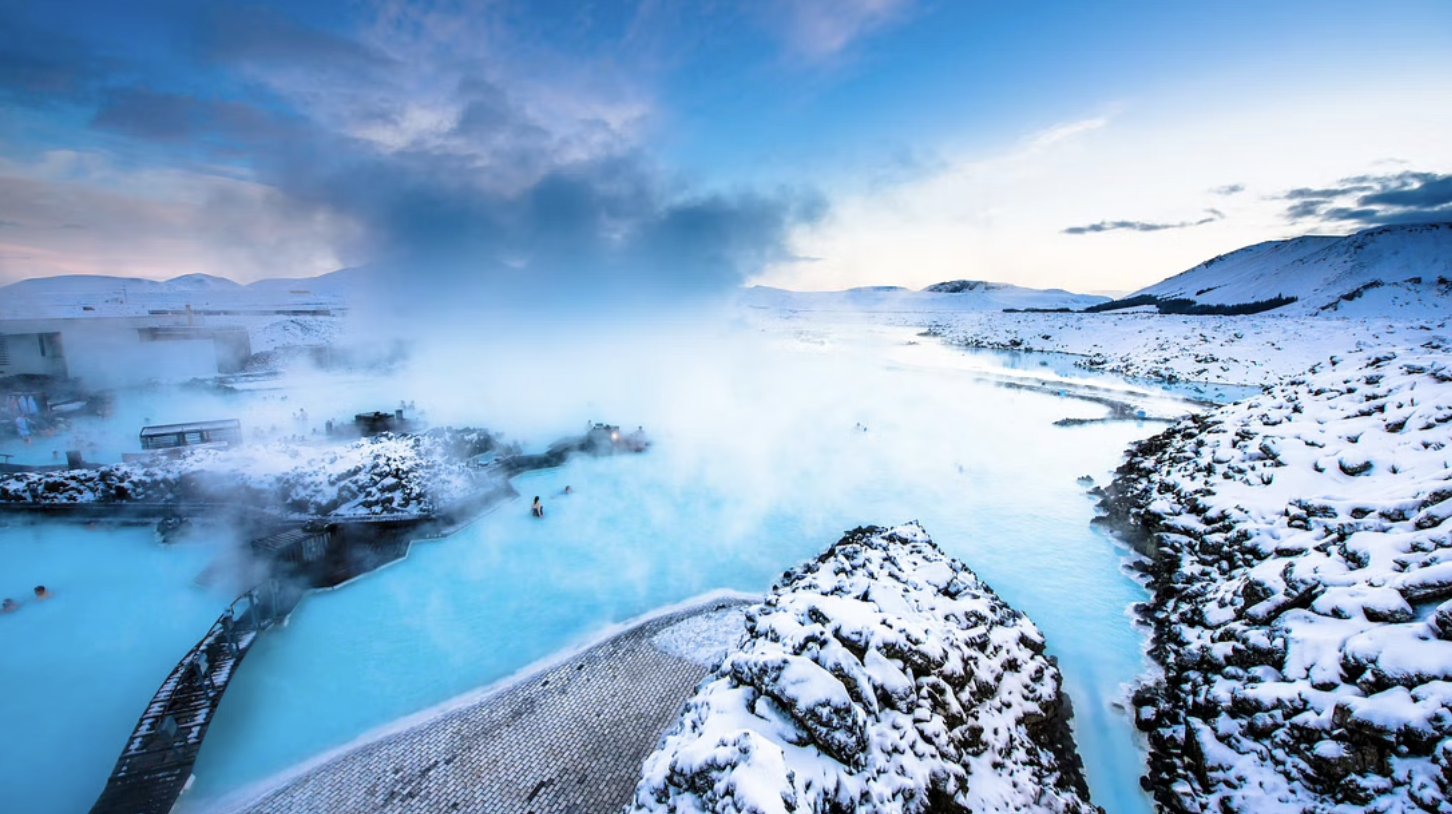 The Blue Lagoon during winter
