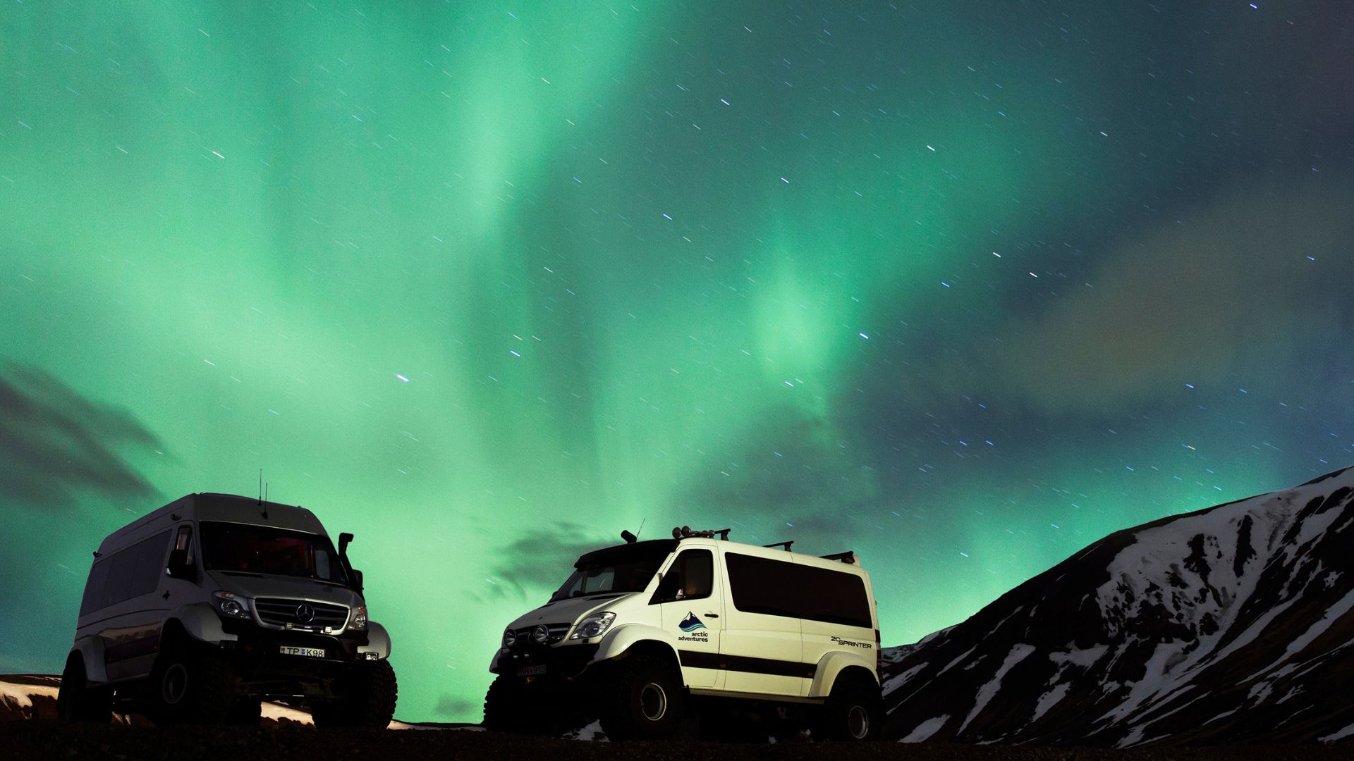 Super Jeeps on the Northern Lights Tour in Iceland