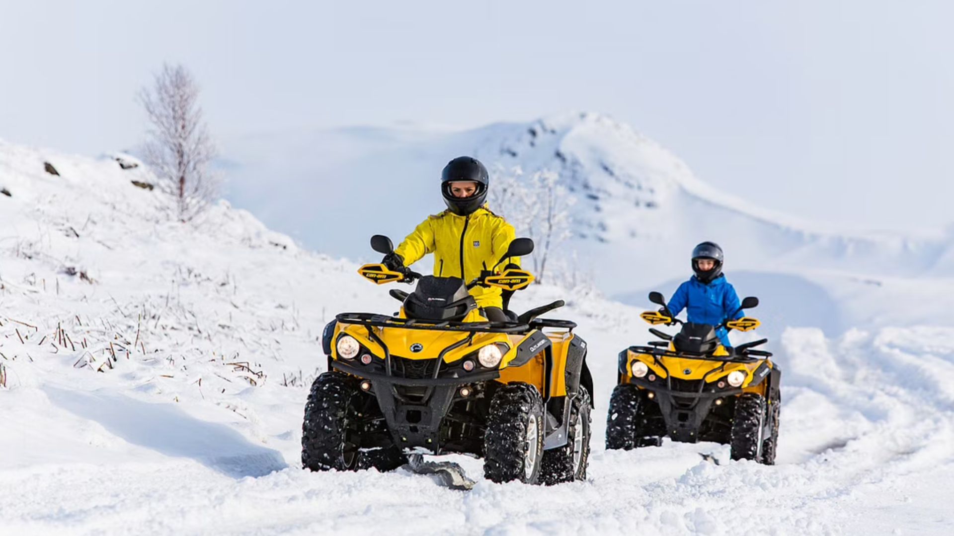 Quads in the snow in Iceland