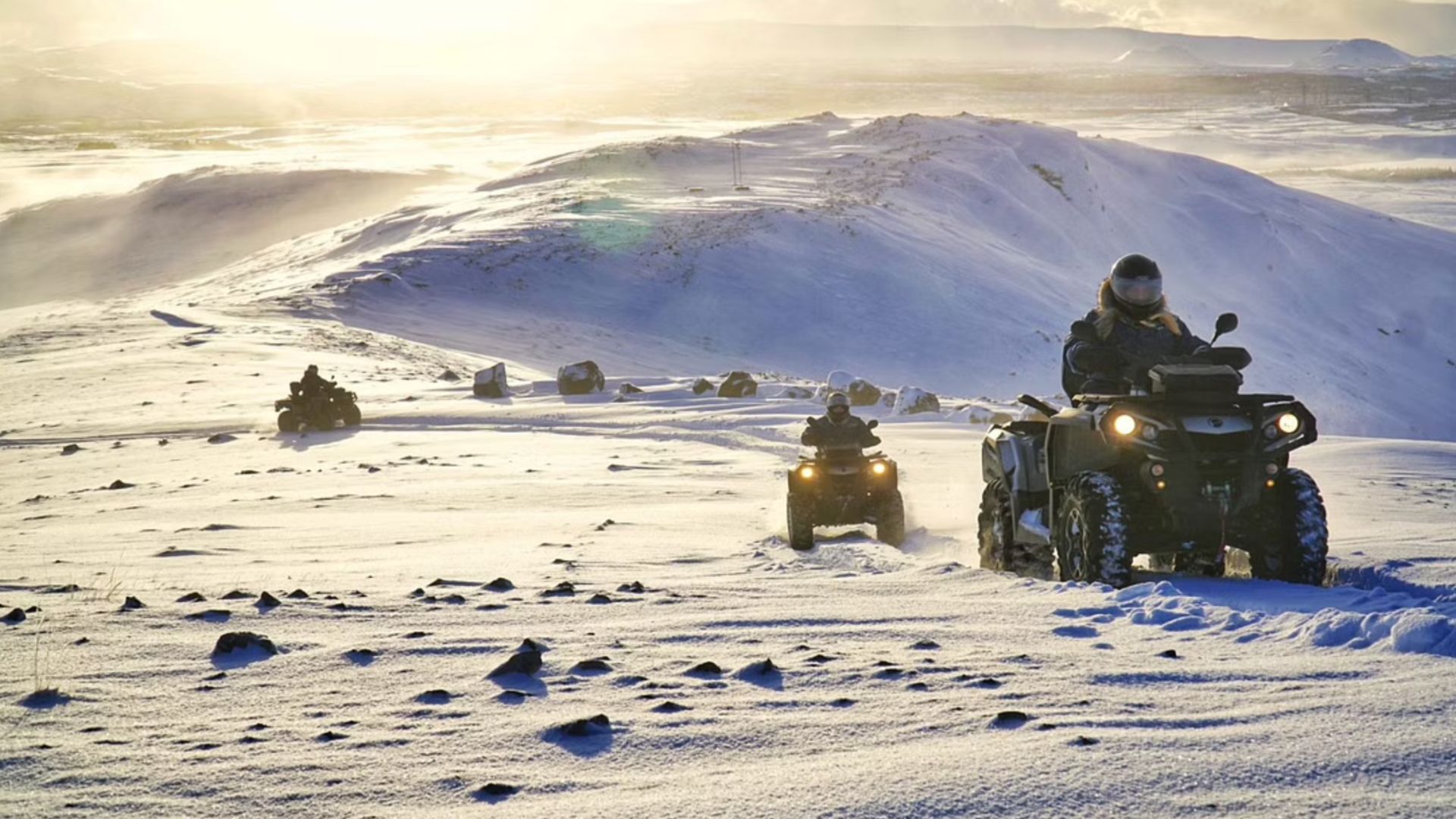 ATV tour in Iceland in snow