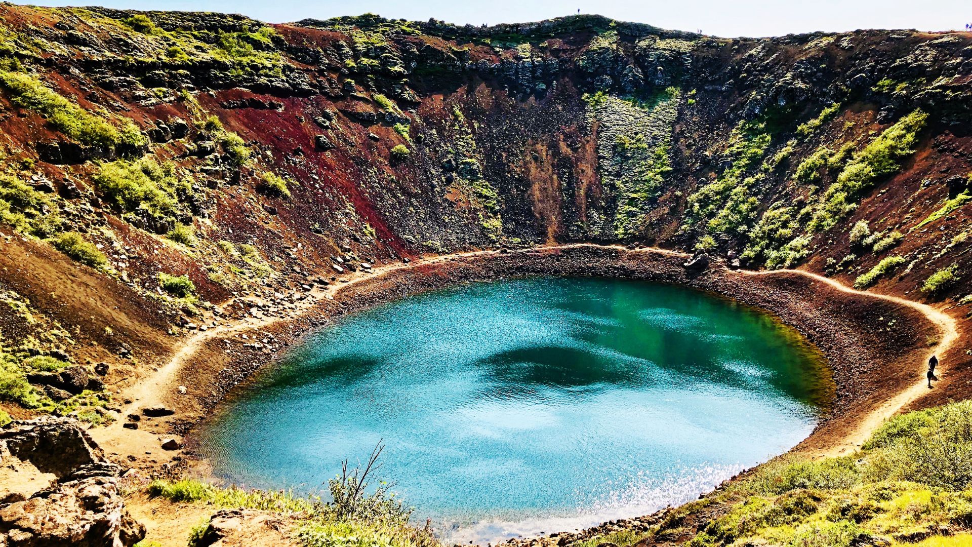 Kerid volcanic crater in Iceland