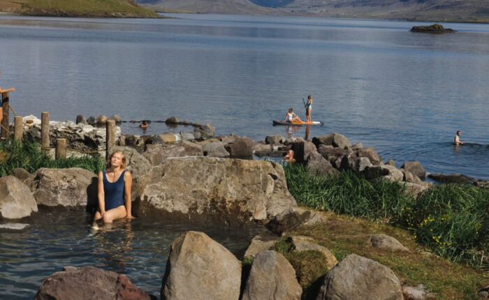 Hvammsvík Natural Hot Springs in Iceland