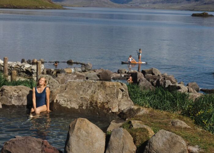Hvammsvík Natural Hot Springs in Iceland