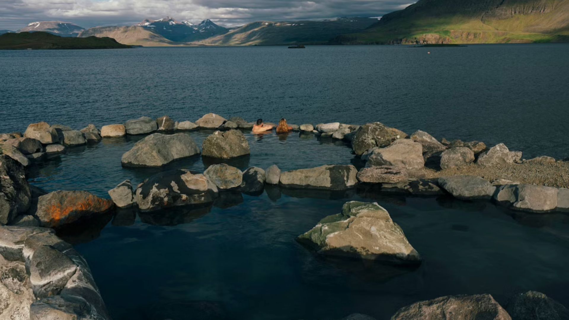 Geothermal infinity pools in Iceland