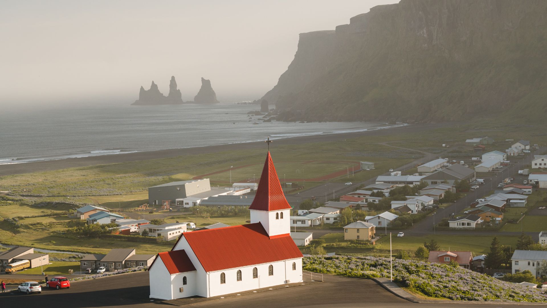 Vik town in South Iceland