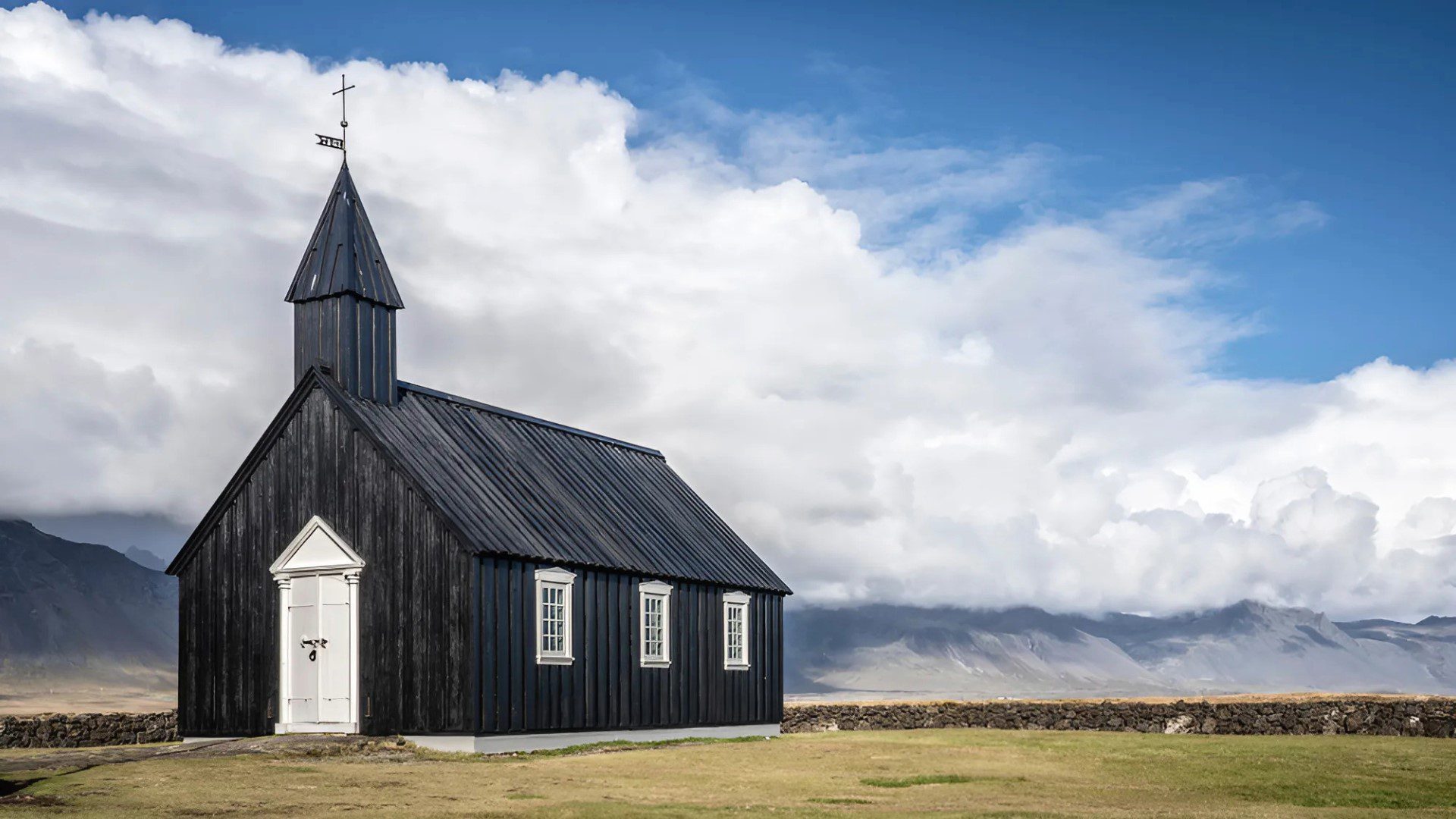 Private Bespoke Snæfellsnes A different view of Búðakirkja Church, capturing its unique architecture set against Iceland's dramatic nature
