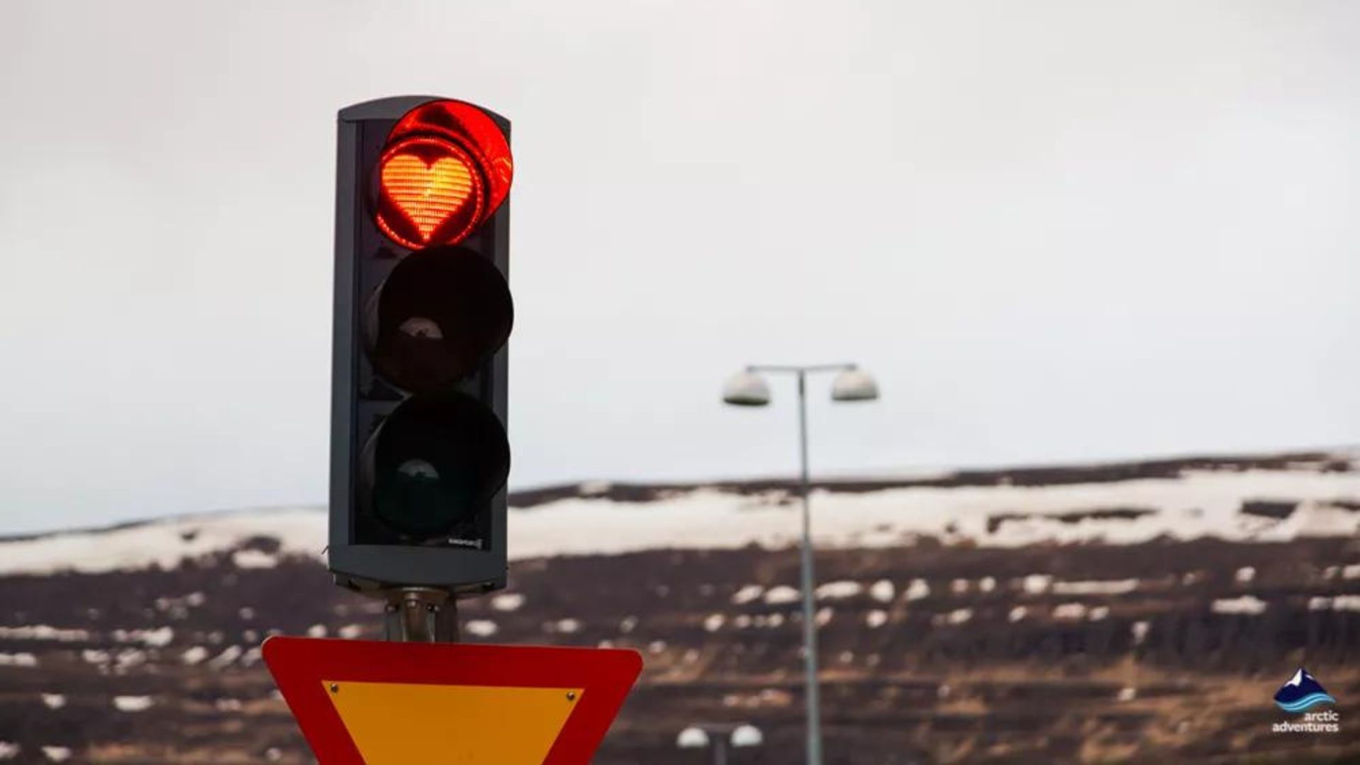 Traffic lights in Akureyri