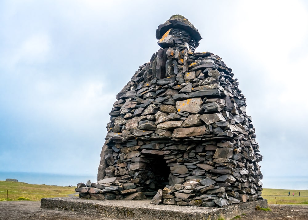 A picture of Bardar Saga Snaefellsnes Statue in Arnarstapi, west Iceland, Europe