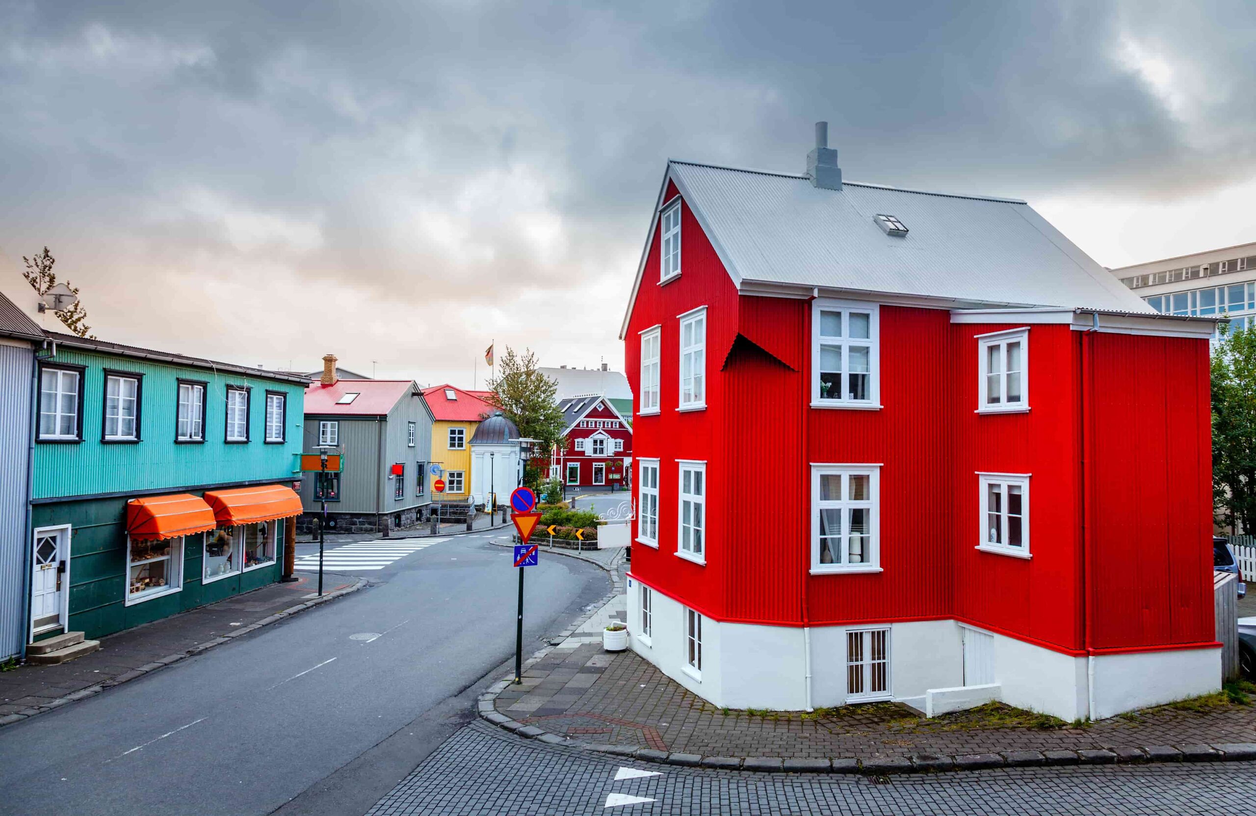 Colourful and unique houses in downtown Reykjavik.
