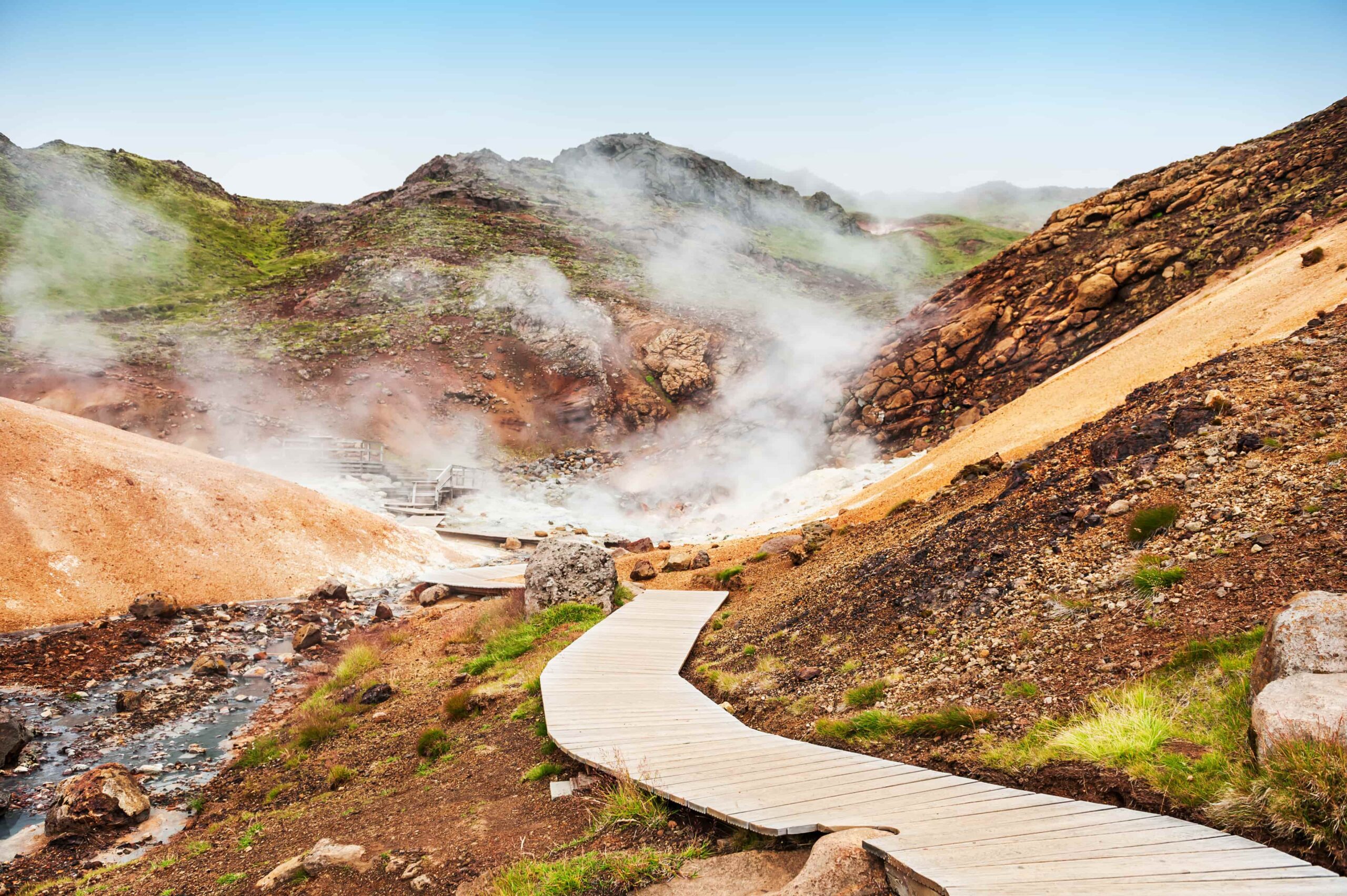 A picture of the Seltun Geothermal Area