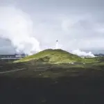 Reykjanesviti lighthouse in Reykjanes geothermal area