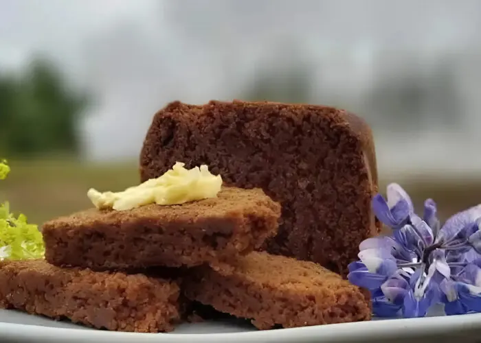 hverabrauð, the traditional Icelandic sweet geothermal bread, freshly baked