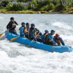 A group enjoying enjoying an exciting adventure with River Fun Rafting