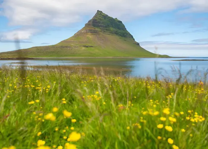 A uniquely shaped mountain